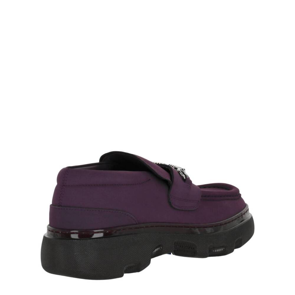 NEW BURBERRY women's creeper clamp loafers in aubergine - Picture 3 of 4